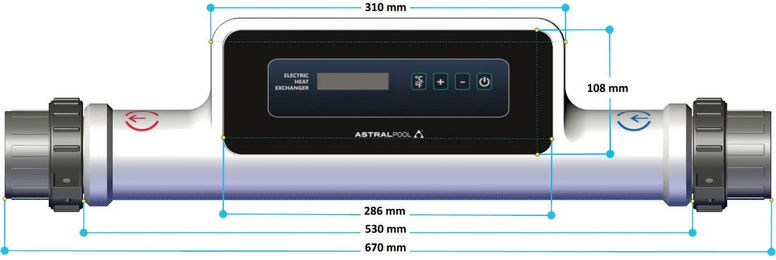Astralpool Astral Compact Eco 3 Incoloy Heizer für Pool und Teich 3 KW – Bild 1 von 2