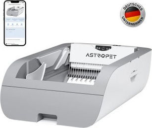 AstroPet Helios Series smarte selbstreinigende Katzentoilette App gesteuert Grau – Bild 1 von 3