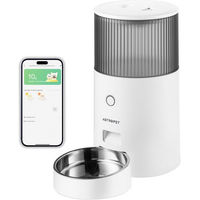 Produktbild von AstroPet Katzen-Futterautomat mit App-Steuerung und Edelstahl-Napf Weiß 2.5L - 2,5 l