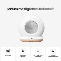 Produktbild von AstroPet Neptune Series smarte selbstreinigende Katzentoilette mit WiFi in Weiß