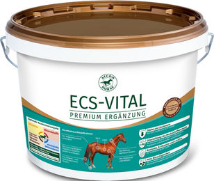 Produktbild von Atcom ECS-Vital Ergänzungsfutter für Pferde zur Unterstützung von Haut, Fell, Leber und Hufen für Senior Pferde