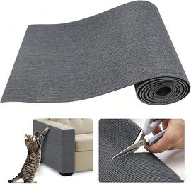 Athlix Kratzmatte als Kratzschutzmatte für Sofa und Wand aus Polyester Grau 200 x 40 cm selbstklebend und schneidbar – Bild 1 von 2