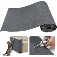 Produktbild von Athlix Kratzmatte als Kratzschutzmatte für Sofa und Wand aus Polyester Grau 200 x 40 cm selbstklebend und schneidbar
