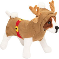 Produktbild von Atmosphera Weihnachts-Hundepullover Rentier-Kostüm aus Acryl in Braun