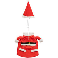 Produktbild von Atmosphera Weihnachtskostüm für Hunde in Rot aus Polyester