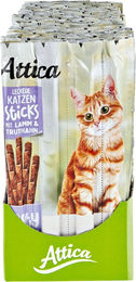 Produktbild von Attica Crunchy Sticks für Katzen Lamm & Truthahn Adult 1500 g - 30 x 50 g