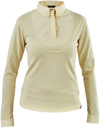 Aubrion Damen Langarm-Wettkampfpolo mit Knoten – Bild 1 von 1