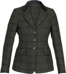 Aubrion Saratoga Reitjacke Damen Dunkelgrün Kariert aus Wolle – Bild 1 von 4