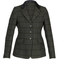 Produktbild von Aubrion Saratoga Reitjacke Damen Dunkelgrün Kariert aus Wolle
