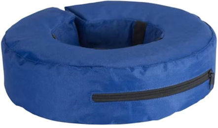 Aufblasbarer Hunde-Schutzkragen aus Nylon in Blau Größe M – Bild 1 von 1