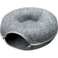 Produktbild von Aumüller Donut Katzenhöhle und Katzentunnel aus Filz in Grau Größe S