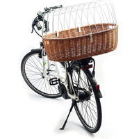 Produktbild von Aumüller Fahrrad-Tierkorb aus Weide für Gepäckträger XXL in Weiß oder Braun
