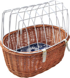 Produktbild von Aumüller Hunde-Fahrradkorb für Gepäckträger mit Schutzgitter Größe S L 48 x B 34 x H 44 cm