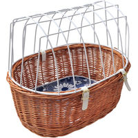 Produktbild von Aumüller Hunde-Fahrradkorb für Gepäckträger mit Schutzgitter Größe S L 48 x B 34 x H 44 cm
