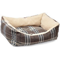Produktbild von Aumüller Hundebett Plüschsofa Schottland Braun aus Polyester für erwachsene Hunde