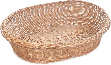Aumüller Hundekorb aus Weide in Braun Natur L 70 x B 55,5 x H 15,5 cm – Bild 1 von 2