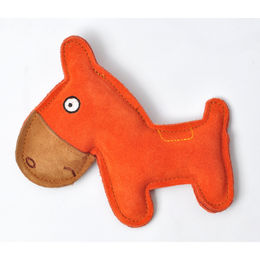 Aumüller Hundespielzeug Esel aus Leder in Orange als Wurfspielzeug – Bild 1 von 2