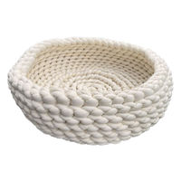 Produktbild von Aumüller Katzenbett aus Baumwolle in Beige und Weiß