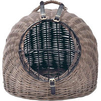 Produktbild von Aumüller Katzenhöhle und Transportkorb aus Vollweide Vintage Grau/Braun 60 cm