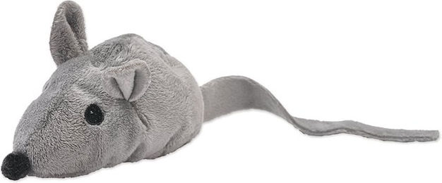 Aumüller Katzenspielkissen Baldi-Maus aus Plüsch Grau für alle Altersstufen - 1 Stk. – Bild 1 von 5