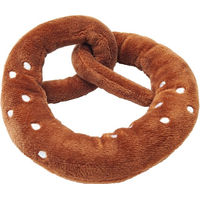Produktbild von Aumüller Katzenspielkissen Brezel mit Katzenminze aus Plüsch Braun Weiß 14 cm