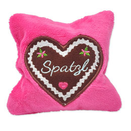 Aumüller Katzenspielkissen SPATZL Rosa aus Plüsch mit Dinkel- und Baldrianfüllung - 1 Stk. – Bild 1 von 3