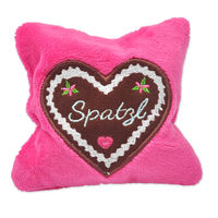 Produktbild von Aumüller Katzenspielkissen SPATZL Rosa aus Plüsch mit Dinkel- und Baldrianfüllung - 1 Stk.