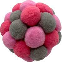 Produktbild von Aumüller Katzenspielkugel aus Plüsch in Pink und Grau
