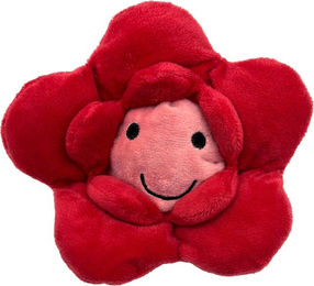 Produktbild von Aumüller Katzenspielzeug Baldi Blümchen Catnip-Spielkissen aus Plüsch in Rosa und Rot