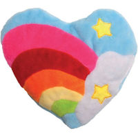 Produktbild von Aumüller Katzenspielzeug Regenbogenherz mit Catnip aus Polyester in Bunt - 1 Stk.