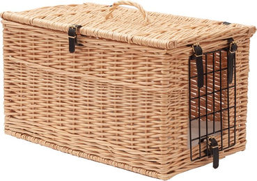 Produktbild von Aumüller Katzentransportkorb und Wohnhöhle aus Weide in Naturfarben B 30 x T 53 x H 39 cm