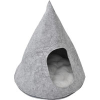 Produktbild von Aumüller Korbwaren Katzenhöhle Tipi aus Filz Grau 50 x 50 x 60 cm