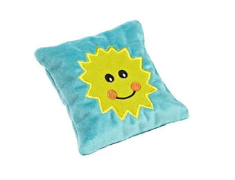 Produktbild von Aumüller Korbwaren Katzenkissen Spielzeug aus Plüsch mit Baldrian und Dinkelspelz