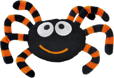 Aumüller Korbwaren Katzenspielzeug Spinne Thekla mit Baldrian und Catnip in Schwarz Orange Bunt aus Polyester – Bild 1 von 5