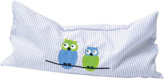 Aumüller Korbwaren Lilo Maxi Katzenspielkissen mit Baldrian und Dinkelspelz in Blau Weiß – Bild 1 von 7