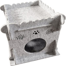 Aumüller Purr Tower Katzenturm aus Filz in Grau – Bild 1 von 4