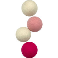 Produktbild von Aumüller Wollfilzkugeln Katzenspielzeug 4er Set bunt