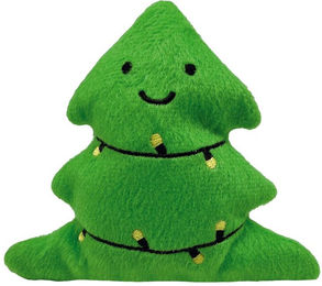 Produktbild von Aumüller Xmas Katzenspielkissen Happy Tree grün mit Catnip aus Plüsch