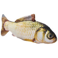 Produktbild von Aumüller Zappelfisch Karpfen Katzenspielkissen aus Plüsch mit Catnip 35cm