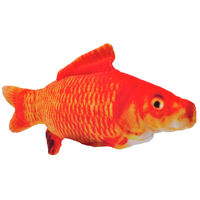 Produktbild von Aumüller Zappelfisch Katzenspielkissen Goldfisch aus Plüsch mit Catnip 35cm