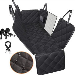 AURIVION Hundematratze Autoschonmatte für Rückbank und Kofferraum aus Oxford-Gewebe wasserdicht Schwarz 147 x 137 x 40 cm – Bild 1 von 3