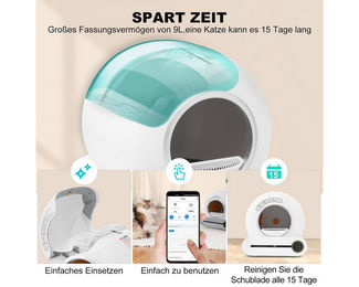 Autolock Adaptive Selbstreinigende Katzentoilette mit Infrarotsensor und App-Steuerung 65L Weiß – Bild 1 von 3
