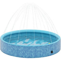 Produktbild von autolock Hundepool Faltbares Planschbecken mit Brunnen und Wasserpolsterdesign Ø160x30cm Blau