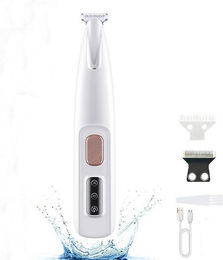 Autolock Hundeschermaschine mit USB-Anschluss und 2 abnehmbaren Keramikköpfen in Weiß – Bild 1 von 5