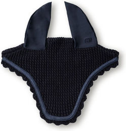 AVALEH EQUESTRIAN Fliegenhaube Classic aus Baumwolle Navy Blau Full – Bild 1 von 1