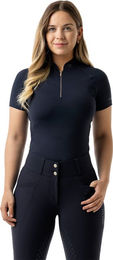 AVALEH EQUESTRIAN Funktionsshirt Ultimate Glamour T-Shirt Damen Navy Blau Gold XS – Bild 1 von 1