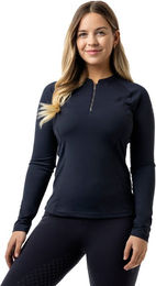 AVALEH EQUESTRIAN Reitshirt Damen Langarm mit Mesh für Damen in Navy Blau Grösse XXS – Bild 1 von 1