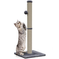 Produktbild von Avalo Kratzbaum für Katzen mit Spielball aus Plüsch und Sisal in Grau 74 cm