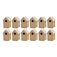 Produktbild von Avantgarde Vogelhaus Bausatz aus Holz Stecksystem Set 12 Stück