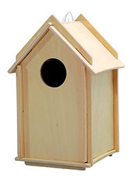 Avantgarde Vogelhaus Bausatz Stecksystem aus Holz in Natur und Braun – Bild 1 von 5